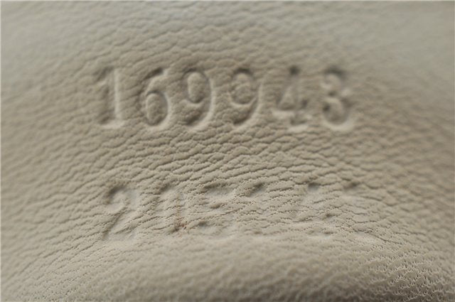 Authentic GUCCI Vintage Shoulder Tote Bag Canvas Leather Bordeaux Ivory 2942E