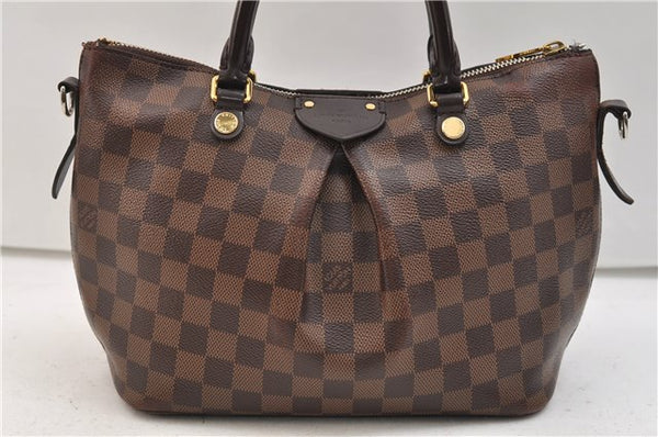 Authentic Louis Vuitton Damier Sienna PM 2Way Shoulder Hand Bag N41545 LV 2944E