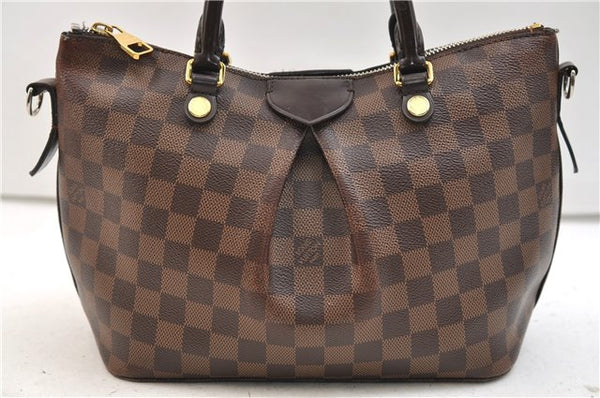 Authentic Louis Vuitton Damier Sienna PM 2Way Shoulder Hand Bag N41545 LV 2944E