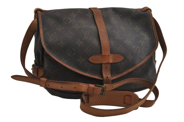 Authentic Louis Vuitton Monogram Saumur 30 Shoulder Cross Bag M42256 LV 2944I