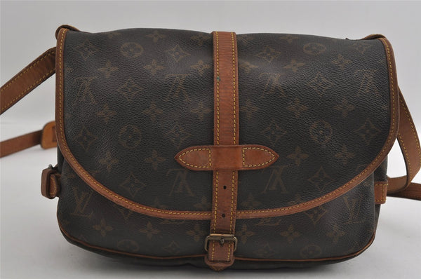 Authentic Louis Vuitton Monogram Saumur 30 Shoulder Cross Bag M42256 LV 2944I