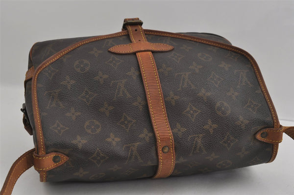 Authentic Louis Vuitton Monogram Saumur 30 Shoulder Cross Bag M42256 LV 2944I