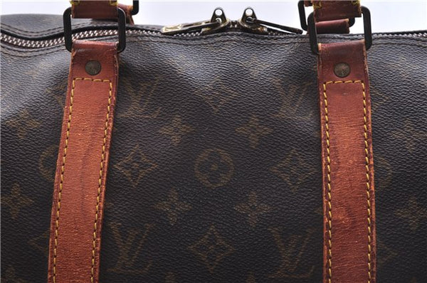 Authentic Louis Vuitton Monogram Keepall Bandouliere 50 M41416 Boston Bag 2945E
