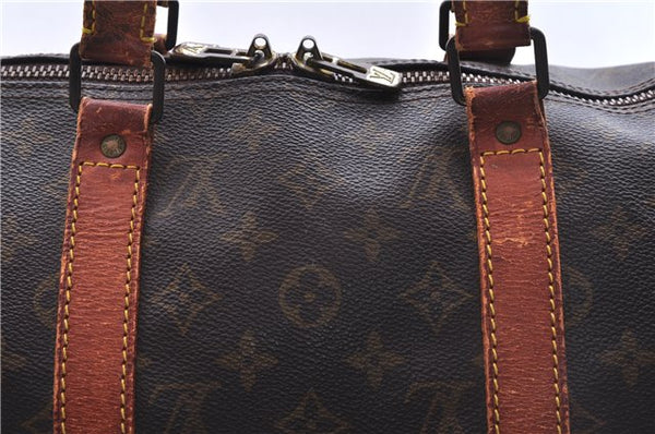 Authentic Louis Vuitton Monogram Keepall Bandouliere 50 M41416 Boston Bag 2945E