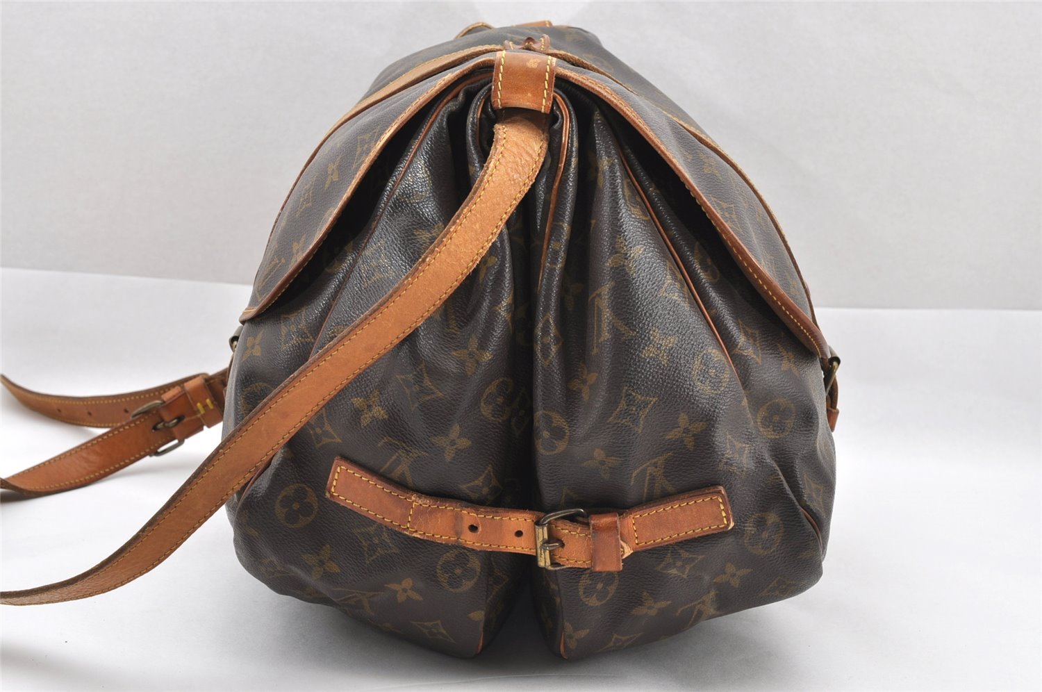 Authentic Louis Vuitton Monogram Saumur 35 Shoulder Cross Bag M42254 LV 2945I