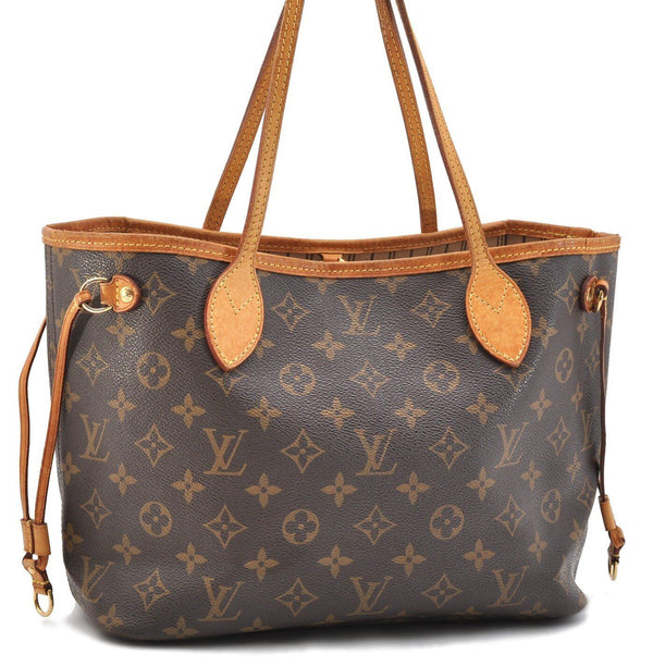 Authentic LOUIS VUITTON Monogram Neverfull PM Tote Bag M40155 LV 2948B