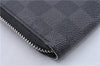 Authentic Louis Vuitton Damier Graphite Zippy Organizer Wallet N63077 LV 2948F