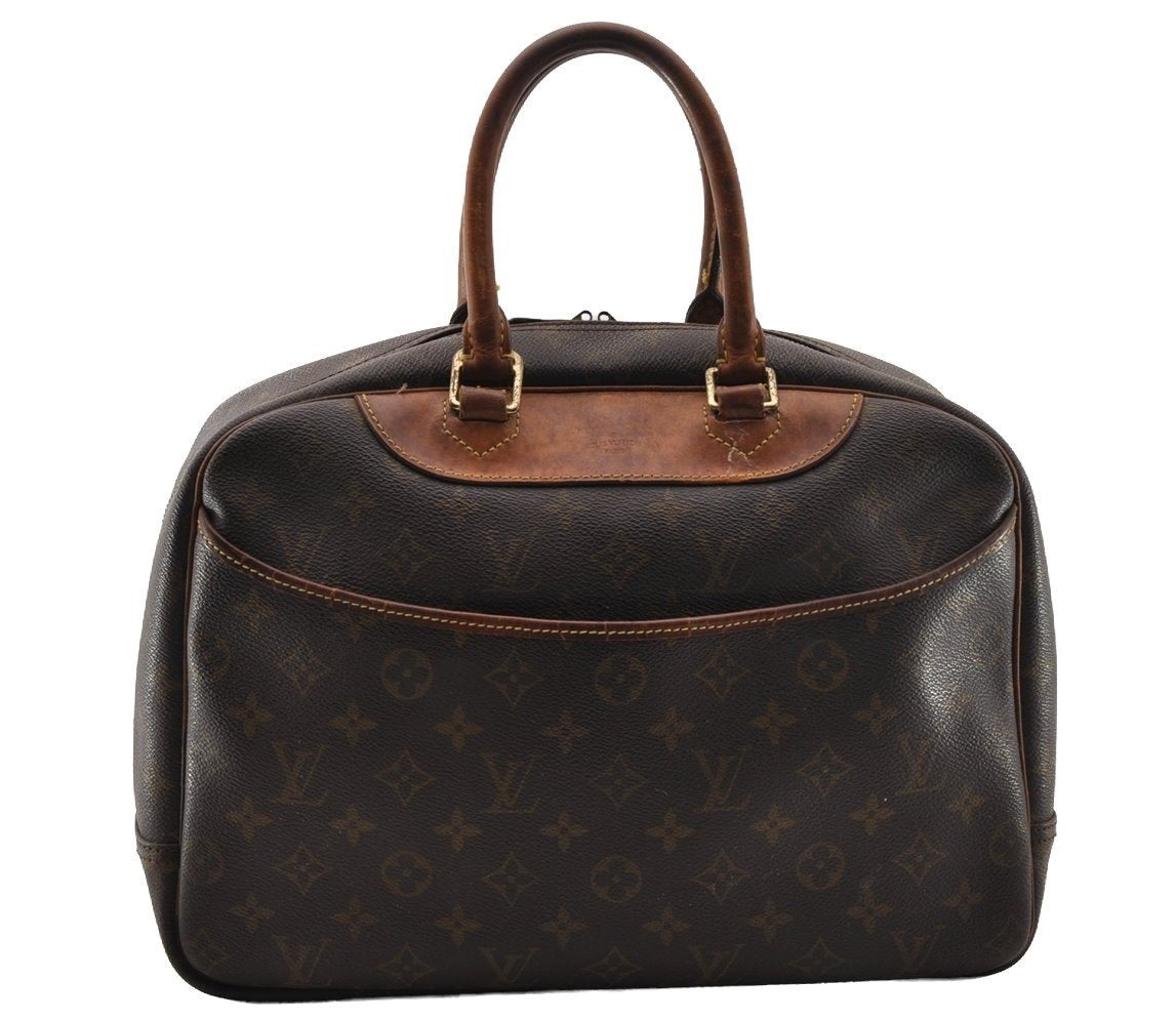 Authentic Louis Vuitton Monogram Deauville Hand Bag M47270 LV 2948I