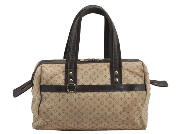 Auth Louis Vuitton Monogram Mini Josephine GM Hand Bag M92310 Khaki Beige 2949I