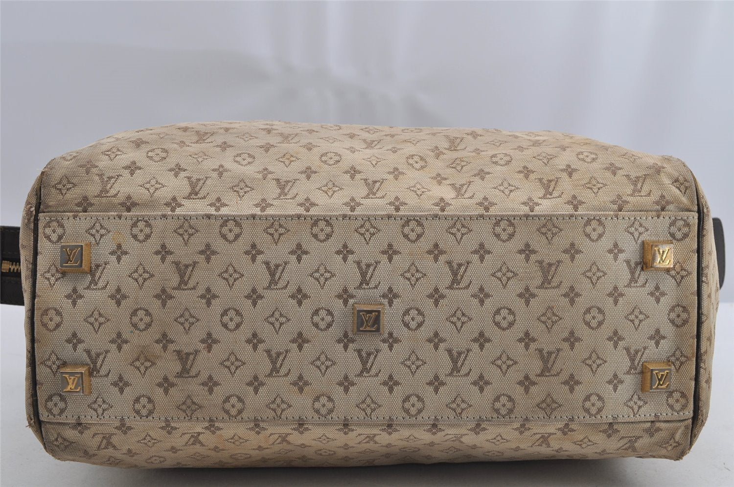 Auth Louis Vuitton Monogram Mini Josephine GM Hand Bag M92310 Khaki Beige 2949I
