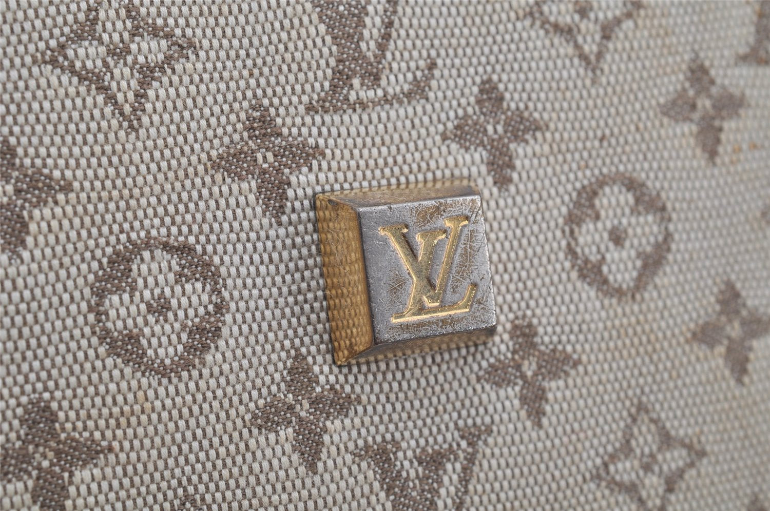 Auth Louis Vuitton Monogram Mini Josephine GM Hand Bag M92310 Khaki Beige 2949I