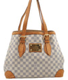 Authentic Louis Vuitton Damier Azur Hampstead MM Shoulder Tote Bag N51206 2950E