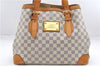 Authentic Louis Vuitton Damier Azur Hampstead MM Shoulder Tote Bag N51206 2950E