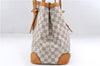 Authentic Louis Vuitton Damier Azur Hampstead MM Shoulder Tote Bag N51206 2950E