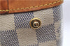 Authentic Louis Vuitton Damier Azur Hampstead MM Shoulder Tote Bag N51206 2950E