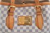 Authentic Louis Vuitton Damier Azur Hampstead MM Shoulder Tote Bag N51206 2950E