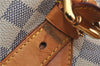 Authentic Louis Vuitton Damier Azur Hampstead MM Shoulder Tote Bag N51206 2950E