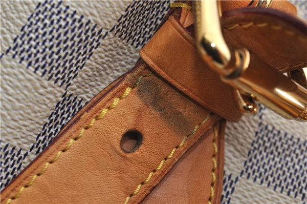 Authentic Louis Vuitton Damier Azur Hampstead MM Shoulder Tote Bag N51206 2950E