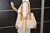 Authentic Louis Vuitton Damier Azur Hampstead MM Shoulder Tote Bag N51206 2950E