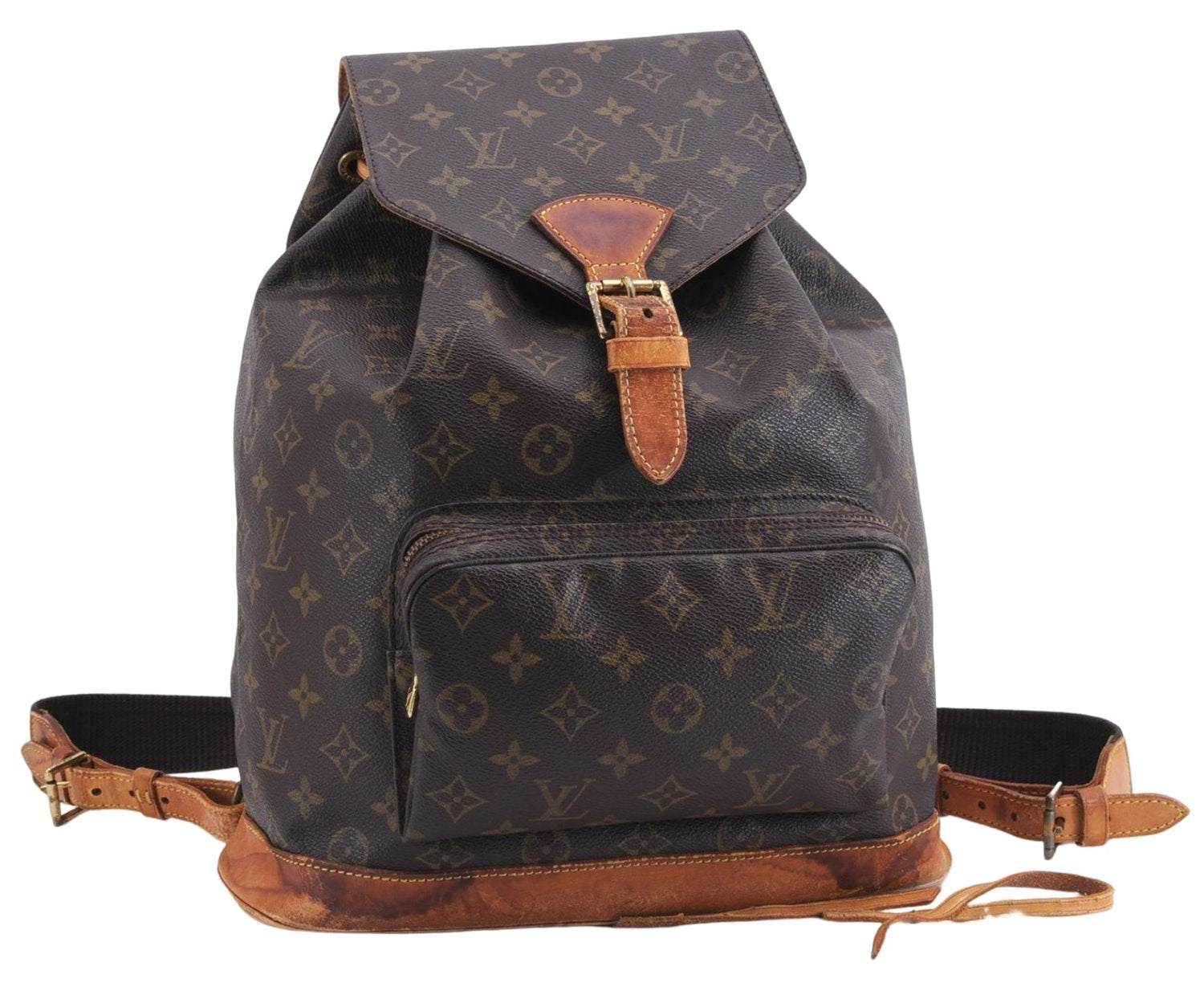Authentic Louis Vuitton Monogram Montsouris GM Backpack M51135 LV 2951E