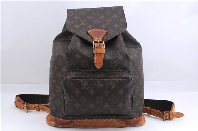 Authentic Louis Vuitton Monogram Montsouris GM Backpack M51135 LV 2951E