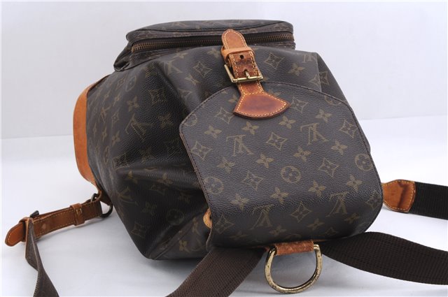 Authentic Louis Vuitton Monogram Montsouris GM Backpack M51135 LV 2951E