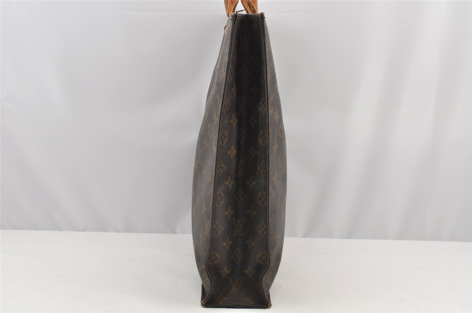 Authentic Louis Vuitton Monogram Sac Plat Hand Tote Bag M51140 LV 2951I