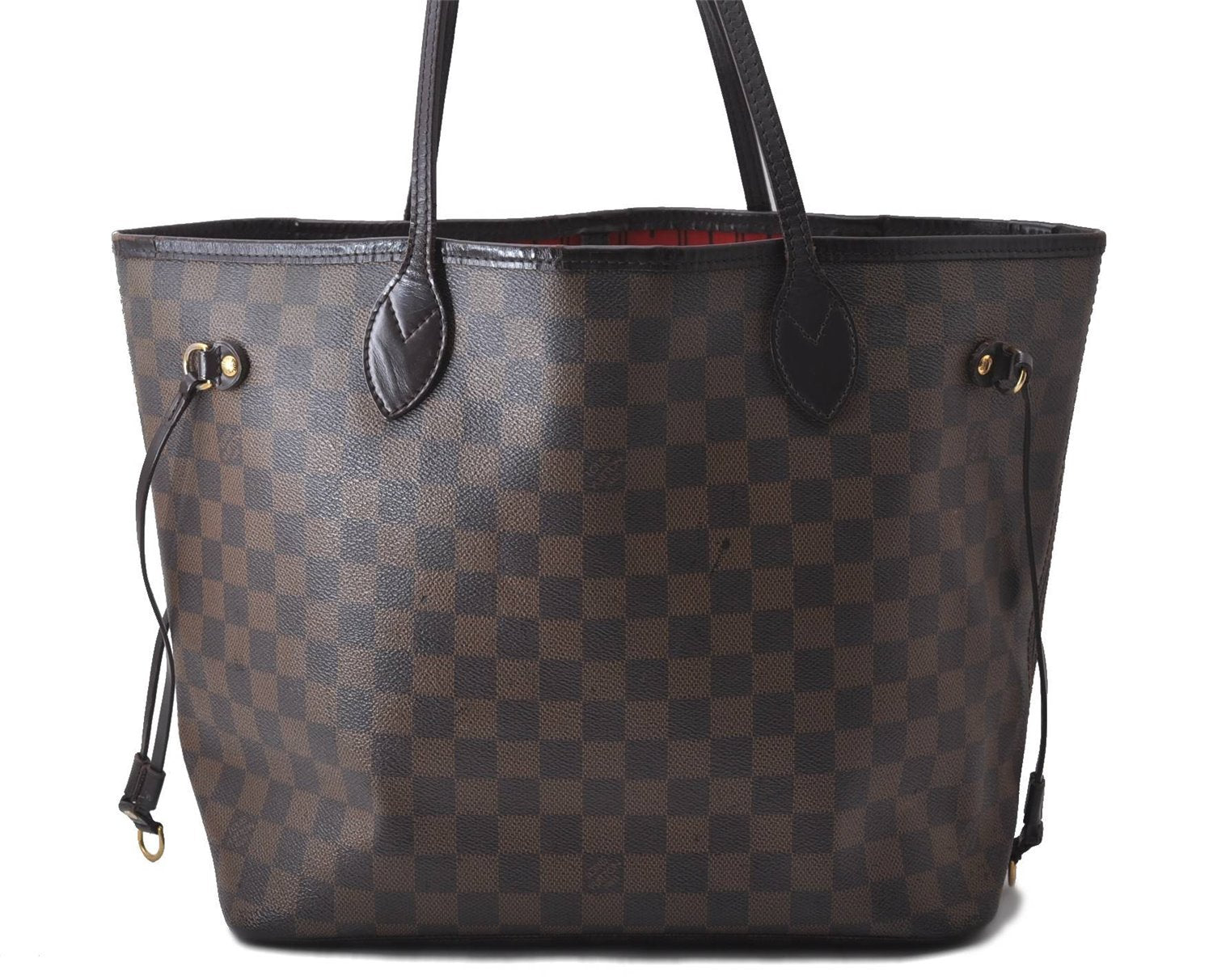 Authentic Louis Vuitton Damier Neverfull MM Tote Bag N51105 LV 2952D