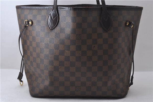 Authentic Louis Vuitton Damier Neverfull MM Tote Bag N51105 LV 2952D