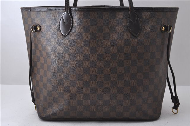 Authentic Louis Vuitton Damier Neverfull MM Tote Bag N51105 LV 2952D