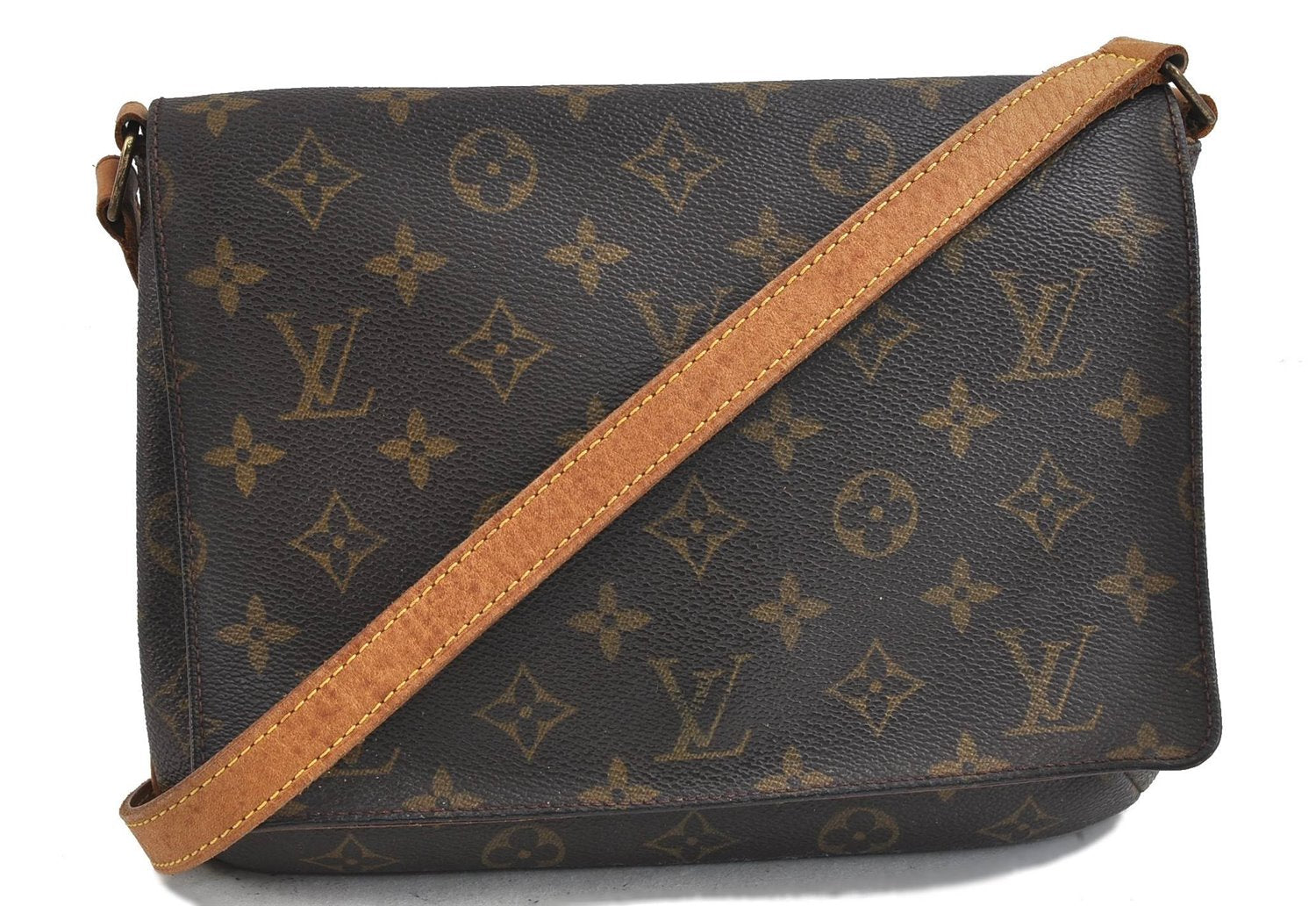Auth Louis Vuitton Monogram Musette Tango Shoulder Cross Bag M51388 LV 2953D