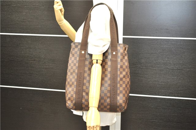 Authentic Louis Vuitton Damier Cabas Beaubourg Shoulder Tote Bag N52006 LV 2953E