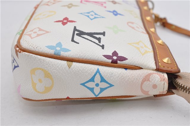 Louis Vuitton Monogram Multicolor Pochette Accessoires Pouch M92649 White 2953F