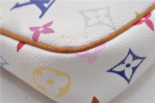 Louis Vuitton Monogram Multicolor Pochette Accessoires Pouch M92649 White 2953F