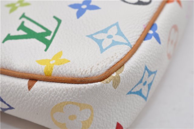 Louis Vuitton Monogram Multicolor Pochette Accessoires Pouch M92649 White 2953F