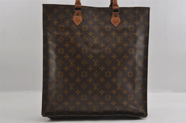 Authentic Louis Vuitton Monogram Sac Plat Hand Tote Bag Old Model LV 2953I