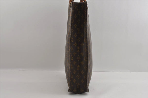 Authentic Louis Vuitton Monogram Sac Plat Hand Tote Bag Old Model LV 2953I