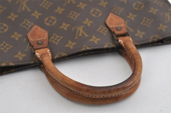 Authentic Louis Vuitton Monogram Sac Plat Hand Tote Bag Old Model LV 2953I