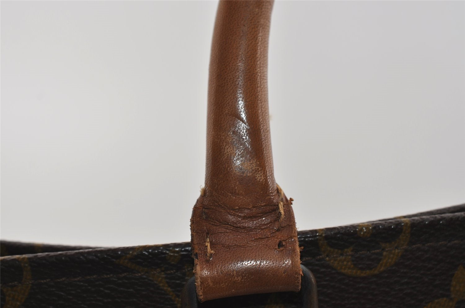 Authentic Louis Vuitton Monogram Sac Plat Hand Tote Bag Old Model LV 2953I