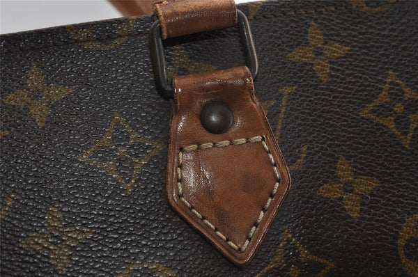 Authentic Louis Vuitton Monogram Sac Plat Hand Tote Bag Old Model LV 2953I