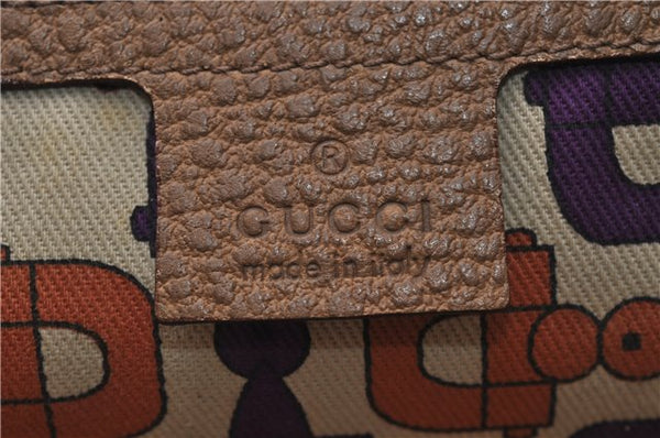 Authentic GUCCI New Jackie Hand Tote Bag GG Leather 145818 Brown 2954D