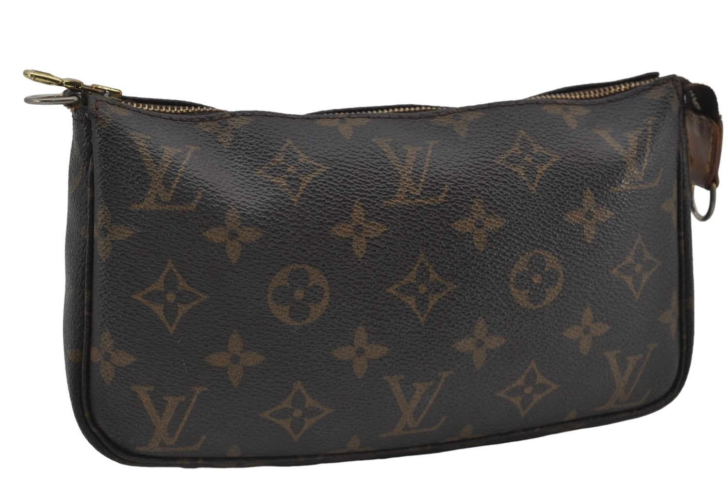 Authentic Louis Vuitton Monogram Pochette Accessoires Pouch M51980 LV 2954E