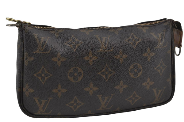 Authentic Louis Vuitton Monogram Pochette Accessoires Pouch M51980 LV 2954E