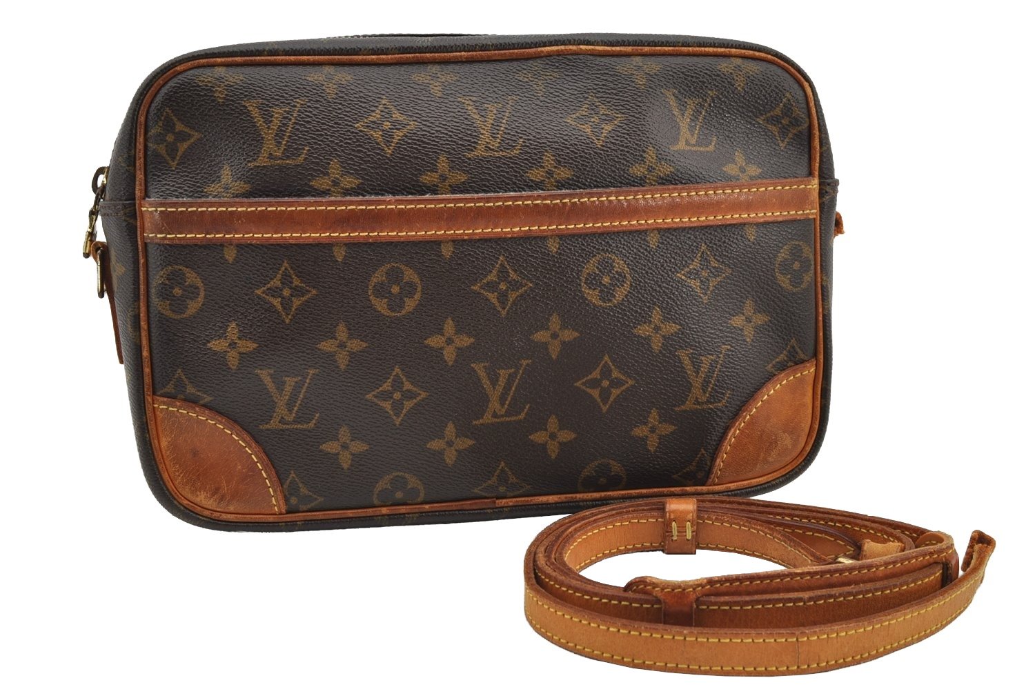 Authentic Louis Vuitton Monogram Trocadero 27 Shoulder Bag M51274 LV Junk 2954I