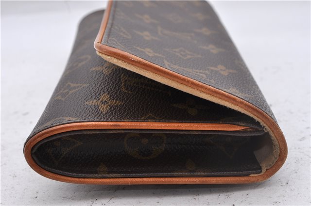 Authentic Louis Vuitton Monogram Pochette Twin GM Shoulder Bag M51852 LV 2955D