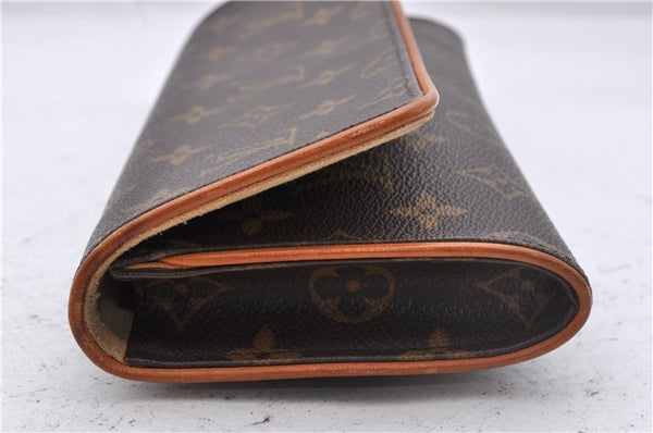 Authentic Louis Vuitton Monogram Pochette Twin GM Shoulder Bag M51852 LV 2955D