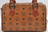 Authentic MCM Visetos Leather Vintage 2Way Shoulder Hand Bag Purse Brown 2957E