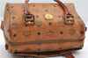 Authentic MCM Visetos Leather Vintage 2Way Shoulder Hand Bag Purse Brown 2957E