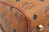 Authentic MCM Visetos Leather Vintage 2Way Shoulder Hand Bag Purse Brown 2957E