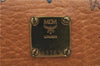 Authentic MCM Visetos Leather Vintage 2Way Shoulder Hand Bag Purse Brown 2957E